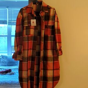 Plaid Autumn Long Shacket